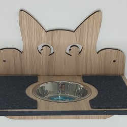 Wall Mounted Double Shelf With Feeding Bowl for cats Wall Mounted Double Shelf With Feeding Bowl for cats