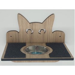 Wall Mounted Double Shelf With Feeding Bowl for cats Wall Mounted Double Shelf With Feeding Bowl for cats