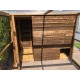 Enclosed Wooden Waterproof Dog Shelter With outside Exercise Run  