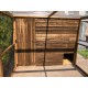 Enclosed Wooden Waterproof Dog Shelter With outside Exercise Run  