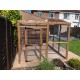 Enclosed Wooden Waterproof Dog Shelter With outside Exercise Run  