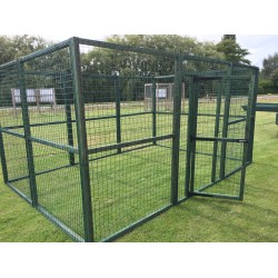 Green PVC Heavy Duty Run 8ft x 12ft Dog Fox Proof Run