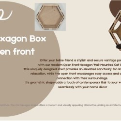 Wall Mounted Hexagon Box Open Front for cats Wall Mounted Hexagon Box Open Front for cats