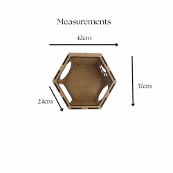 Wall Mounted Hexagon Box Open Front for cats