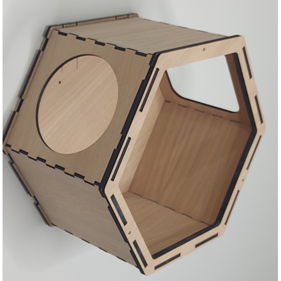 Wall Mounted Hexagon Box Open Front Wall Mounted Hexagon Box Open Front