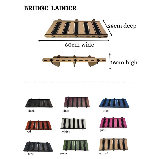 Hand Painted and Natural Indoor Cat Bridge Ladder  Hand Painted and Natural Indoor Cat Bridge Ladder