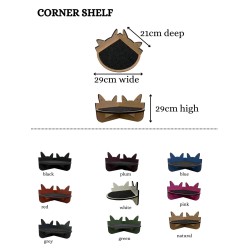 Hand Painted and Natural Indoor Cat Corner Shelf