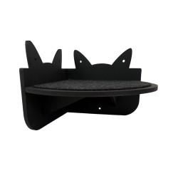 Hand Painted and Natural Indoor Cat Corner Shelf