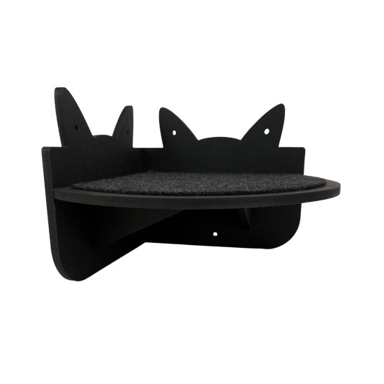 Hand Painted and Natural Indoor Cat Corner Shelf Hand Painted and Natural Indoor Cat Corner Shelf