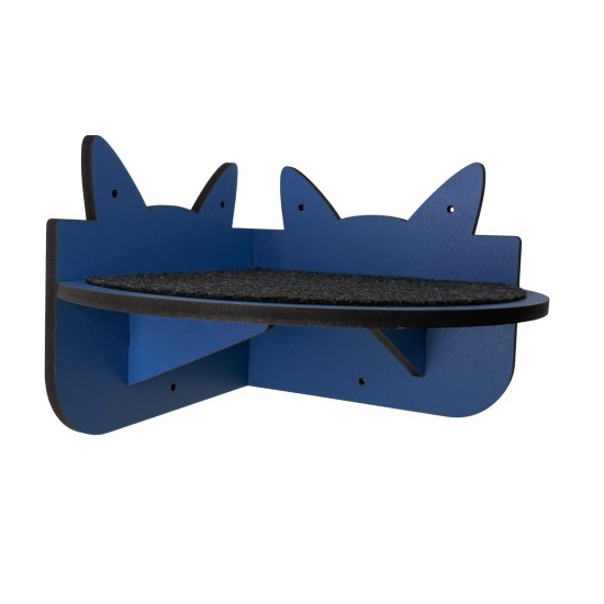 Hand Painted and Natural Indoor Cat Corner Shelf Hand Painted and Natural Indoor Cat Corner Shelf