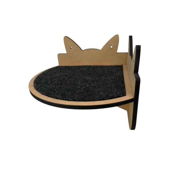 Hand Painted and Natural Indoor Cat Corner Shelf Hand Painted and Natural Indoor Cat Corner Shelf