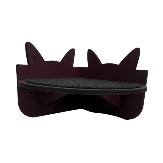 Hand Painted and Natural Indoor Cat Corner Shelf Hand Painted and Natural Indoor Cat Corner Shelf