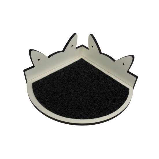 Hand Painted and Natural Indoor Cat Corner Shelf Hand Painted and Natural Indoor Cat Corner Shelf