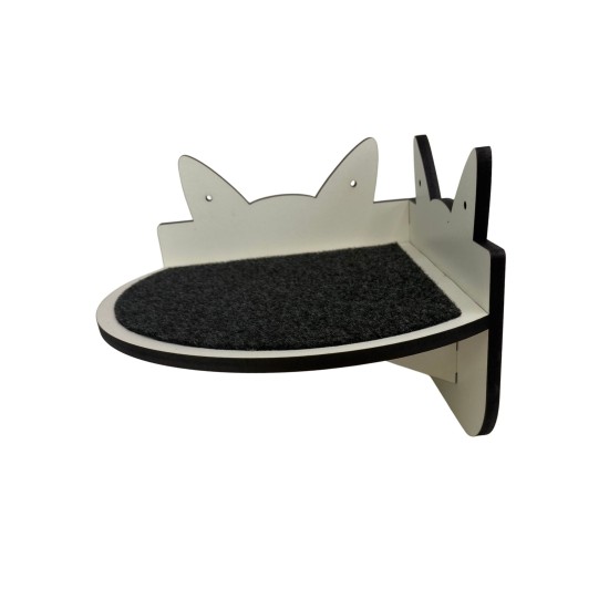 Hand Painted and Natural Indoor Cat Corner Shelf Hand Painted and Natural Indoor Cat Corner Shelf