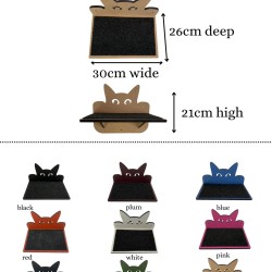 Hand Painted and Natural Indoor Cat Double Shelf Hand Painted and Natural Indoor Cat Double Shelf