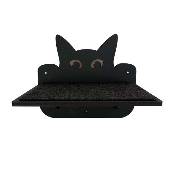 Hand Painted and Natural Indoor Cat Double Shelf Hand Painted and Natural Indoor Cat Double Shelf