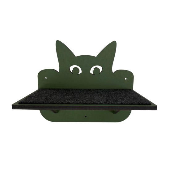 Hand Painted and Natural Indoor Cat Double Shelf Hand Painted and Natural Indoor Cat Double Shelf