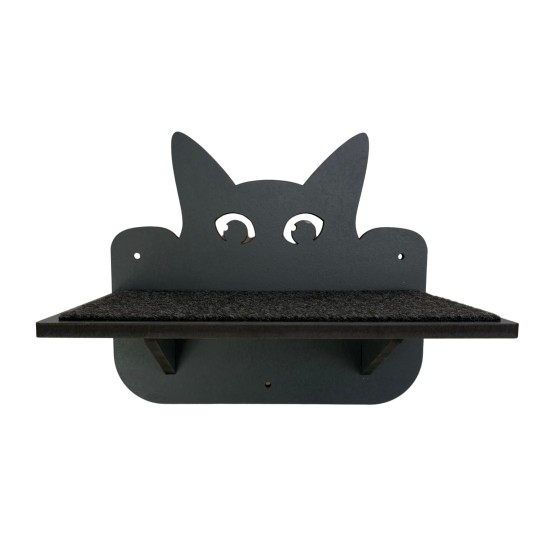 Hand Painted and Natural Indoor Cat Double Shelf Hand Painted and Natural Indoor Cat Double Shelf