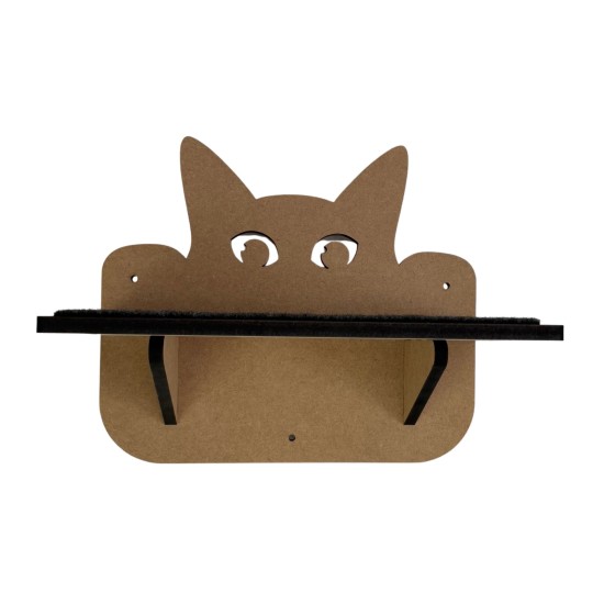 Hand Painted and Natural Indoor Cat Double Shelf Hand Painted and Natural Indoor Cat Double Shelf