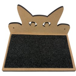 Hand Painted and Natural Indoor Cat Double Shelf Hand Painted and Natural Indoor Cat Double Shelf