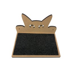 Hand Painted and Natural Indoor Cat Double Shelf Hand Painted and Natural Indoor Cat Double Shelf