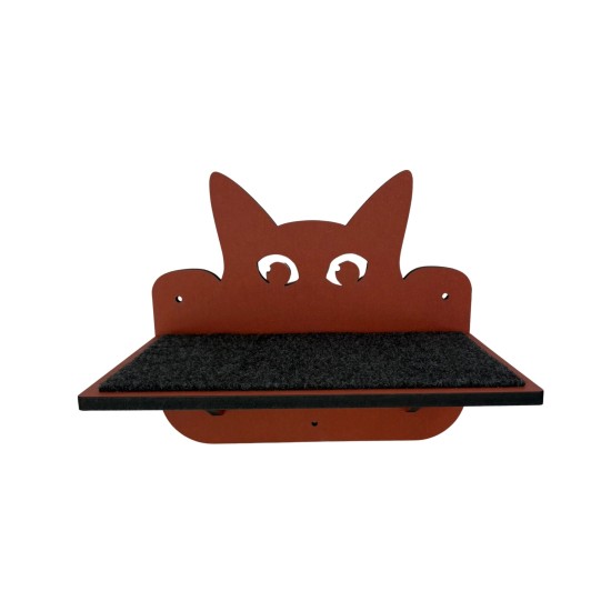 Hand Painted and Natural Indoor Cat Double Shelf Hand Painted and Natural Indoor Cat Double Shelf