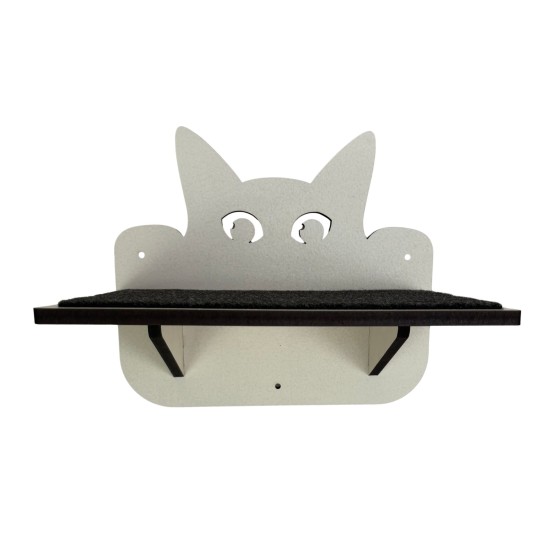 Hand Painted and Natural Indoor Cat Double Shelf Hand Painted and Natural Indoor Cat Double Shelf