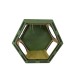 Hand Painted and Natural Indoor Cat Hex Box With Open Front Hand Painted and Natural Indoor Cat Hex Box With Open Front