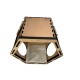 Hand Painted and Natural Indoor Cat Hex Box With Open Front Hand Painted and Natural Indoor Cat Hex Box With Open Front