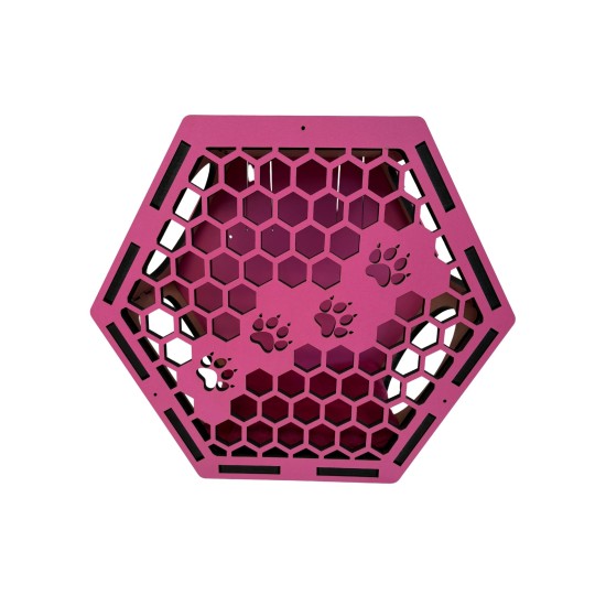 Hand Painted and Natural Indoor Cat Hex Box With Front Panel Hand Painted and Natural Indoor Cat Hex Box With Front Panel