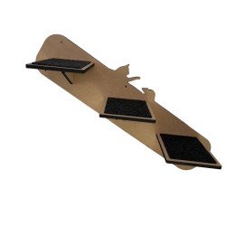 Hand Painted and Natural Indoor Cat Left and Right 