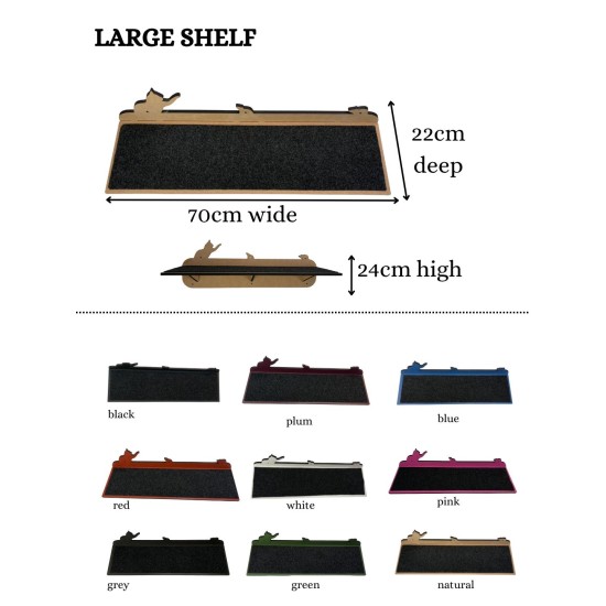 Hand Painted and Natural Indoor Cat Large Shelf Hand Painted and Natural Indoor Cat Large Shelf