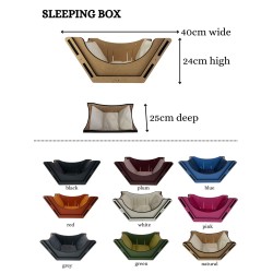 Hand Painted and Natural Cat Sleeping Box