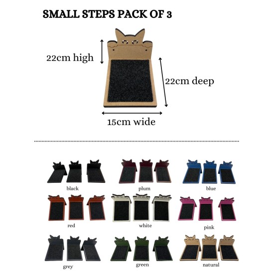 Hand Painted and Natural Indoor Cat Small shelf Pack of 3 Hand Painted and Natural Indoor Cat Small shelf Pack of 3