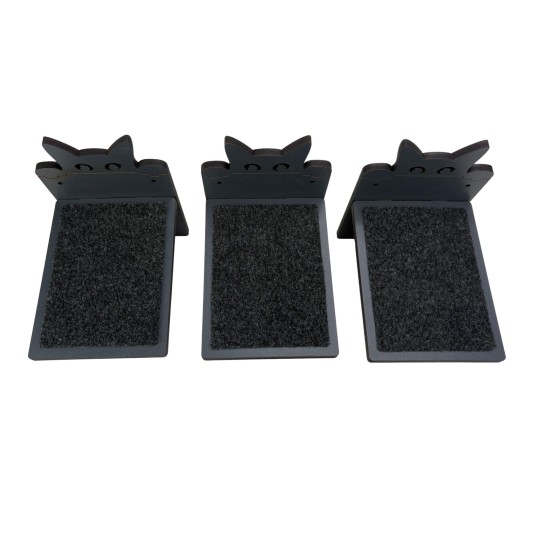 Hand Painted and Natural Indoor Cat Small shelf Pack of 3 Hand Painted and Natural Indoor Cat Small shelf Pack of 3