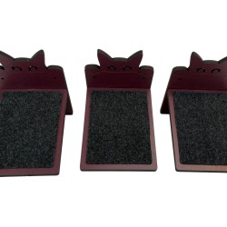 Hand Painted and Natural Cat Small shelves pack of 3