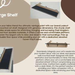 Wall Mounted Large Shelf for cats