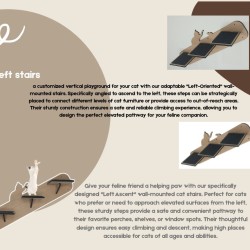 Wall Mounted Left Stairs for cats