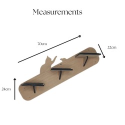 Wall Mounted Left Stairs for cats