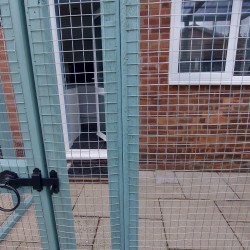 6ft x 9ft x 7ft5" Catio / Cat Lean to Waterproof Roof Painted Blue  6ft x 9ft x 7ft5" Catio / Cat Lean to Waterproof Roof Painted Blue