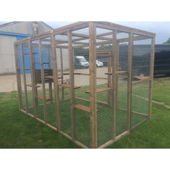 NEXT DAY CATIO - Cat House/ Play Pen Free Standing Cat Safe Enclosure 6x9ft