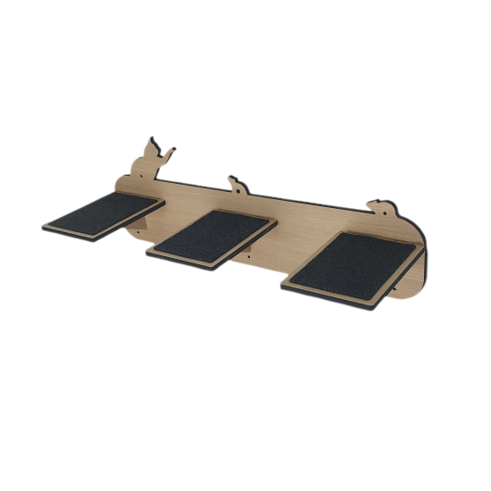 Wall Mounted Long Stepping Stone Shelf for cats