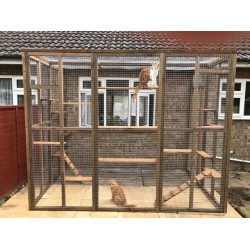 Climber’s Courtyard – 8ft x 6ft x 7.5ft Catio Enclosure 🧗♂️🐱 Climber’s Courtyard – 8ft x 6ft x 7.5ft Catio Enclosure 🧗♂️🐱