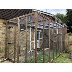 The Whisker Woods Lean-To – 12ft x 6ft x 8ft  with Dual Roof Design 🌦️🌲🐾