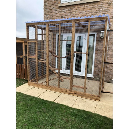 Catio / Cat Lean to 6ft x 9ft x 7ft5" Waterproof Roof