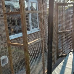 The Purr-side Pavilion – 8ft x 4ft 3-Sided Lean-To Catio