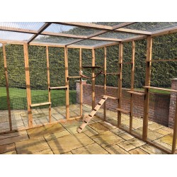 The Whisker Lodge – 12ft8" x 8ft Lean-To Catio with Shelves and Roof Options