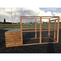 Dog Kennel & Run 12ft x 4ft x 6ft high, 2x2" 16G wire mesh felted Roof Shelter. Dog Kennel & Run 12ft x 4ft x 6ft high, 2x2" 16G wire mesh felted Roof Shelter.