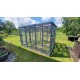 Waterproof Four-Sided Catio cat enclosure painted blue. 