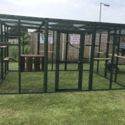 PVC Green Cat Play Pen Catio 8ft x12ft